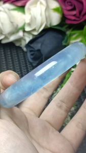 (Certificate) Aquamarine bangle 59mm +- (附证书)冰透体海蓝宝手镯 59mm +-