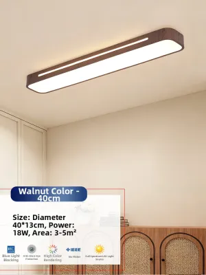 UOIOU | Modern Minimalist Retro Wooden LED Strip Ceiling Light