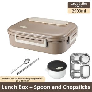 Insulated Stainless Steel Lunch Box Large Capacity With Dividers