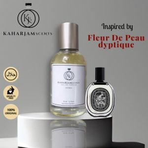 Kaharjam Eau De Parfum Fleur De Peau . Parfum Wanita Pria Tahan Lama Aroma Fresh Floral Mewah Powdery