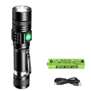T6 LED Rechargeable Flashlight18650 Zoomable Torch Cap Clamp & Headlamp & Pen Clip Handheld Work Light for Outdoor Camping
