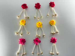 Handcraft Rose Design Wall Hanging | Decorative Hanging for Home Pooja Room & Door Entrance | Ideal Festive & Diwali Gift (7 Inch Pack of 1 Pc)