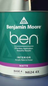 สีทาบ้าน สีทาภายใน สีขาว สีทาห้อง รุ่น ben Interior Eggshell (N626) ยี่ห้อเบนจามินมอร์ (Benjamin Moore) สีน้ำ ไม่มีกลิ่น