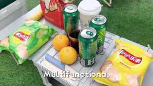【Local delivery】Camping Folding Storage Box Portable Outdoor Picnic Table Vehicle-mounted Storage Case Multi-function Large Capacity Fishing Folding Desk Snack Storage Box Dining Table