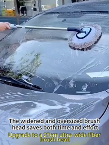 CD Car Wash Duster with Retractable Long Handle Soft Bristle Car Wash Duster Brush Mop Vehicle Cleaning Tool