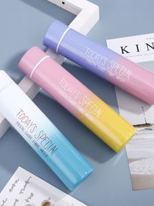 Korean Style Portable Stainless Steel Insulated Cup Womens Small Capacity Long Tea Cup Creative Popular Cup Men