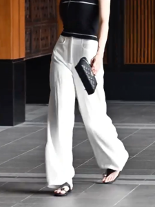 MANMI | Chic Simple Summer Elegant High Waist Loose Casual Pants