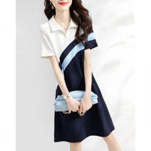 Elegant Slimming Casual Dress Splicing