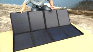 แผงโซลาร์พับได้ 80W กันน้ำ สำหรับ Camping และกิจกรรมกลางแจ้ง พร้อมส่ง ประกัน 1 ปี