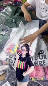 Áo Thun Thái Nữ Dáng Vừa Cotton Mềm Mịn Mát (A45 Adcvrtsy) Từ 40 đến 60kg Phong Cách Cá Tính Độc Đáo