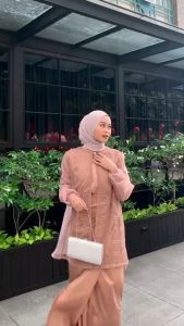 ZALINA Outer Brukat Kondandangan / Outer Organza / Tunik Organza Mix Brukat