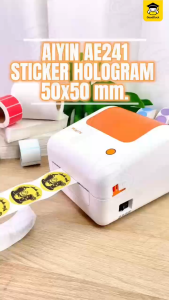 สติ๊กเกอร์สี สติ๊กเกอร์วงกลม สติ๊กเกอร์โฮโลแกรม 40x40 50x50 พิมพ์ความร้อน ไม่ใช้หมึก กาวติดแน่น ไม่หลุดง่าย