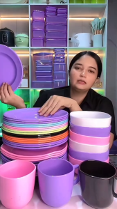 PROMO 12 PCS PIRING 21CM MELAMIN TEBAL 1 LUSIN TAHAN PANAS MURAH WARUNG PINK HIJAU PUTIH MERAH OREN