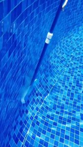 Chổi cọ vệ sinh bể bơi 45cm cán nhựa bàn chải hồ bơi