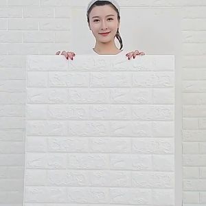 วอเปเปอรผนัง วอเปเบอติดพนัง วอลเปเปอร์ผนัง ตกแต่งผนังเก่า 3D วอลเปเปอร์ มีกาวในตัว วอลเปเปอร์ติดผนัง ลายอิฐ ตกแต่งผนัง วอลเปเปอร์กันความชื้น วอลล์เปเปอร์ มี 6 สี ติดได้ทุกผนัง กาวเหนียวแน่น ติดทนนาน