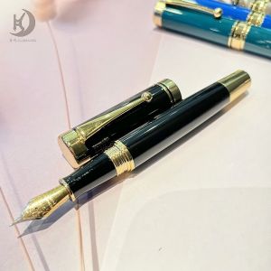 JD-179 Luxury Metal Fountain Pen - Ergonomic Twist Cap Medium Nib with Converter - Ideal for Office & School Use