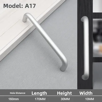Modern Minimalist Solid Stainless Steel North Style Cabinet Door Pulls Drawer Handles Furniture Mounted Aluminum Alloy Handles