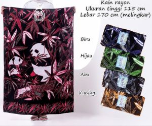 Sarung Santung Panda Bambu / Sarung goyor motif /Sarung motif terbaru / Sarung adem / Sarung santriwati