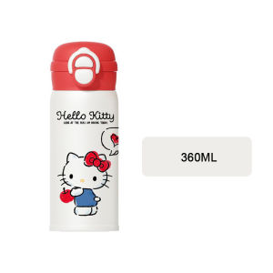 XW | X&W Cartoon Insulated Cup Hello Kitty Theme Stainless Steel Thermos Water Bottle Straw Cup Warm Cold Coffee Cup Perfect Gift
