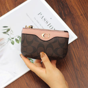 Mini Classic Print Multi-Functional Ladies Zipper Coin Purse Key Holder Hard Currency Bag Fashionable Compact Wallet for Women