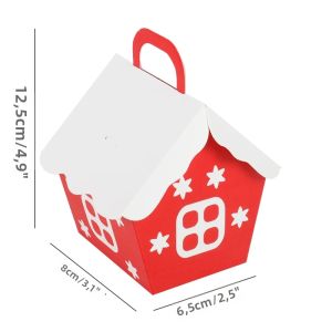 Giáng Sinh Hình Ngôi Nhà Hộp Kẹo 2023 Xmas Bánh Quy Giấy Đóng Gói Túi Quà Tặng Năm Mới Trang Trí Tiệc Chủ Đề Navidad