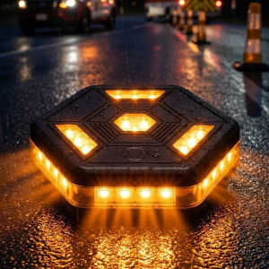 360 Degree Rotating LED Magnetic Warning Light Flashing USB Rechargeable Yellow White Traffic Safety Car Emergency Signal Light