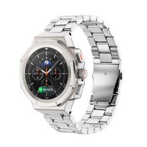 Luxury Modification Kit For Samsung Watch 8 40mm 44mm Rubber Band+Metal Case For Watch 8 Classic 46mm Refit Kit Band Accessories