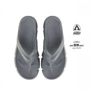 Aerostreet 39-44 Triton Abu - Sandal Sendal Jepit Casual Pria Wanita Aero Street ADBAA