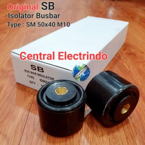 (Grosir/10pcs) Isolator Busbar SB SM 50x40 M10 Coklat