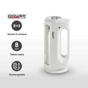 Lampu darurat Powerlite Senter Rechargeable Dengan Lentera