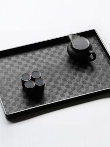 Plastic Tray Rectangular Commercial Cup Tray Storage Saucers For Home Living Room Tea Cup Nordic Simple Water Cup Square Plate