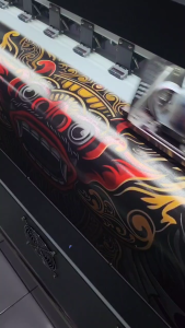 SAMPUL KAIN LAYANGAN SAMAK LAYANG LAYANG GAMBAR BARONGAN BARONG BALI BAHAN KAIN TC IMPORT PREMIUM WARNA TAJAM