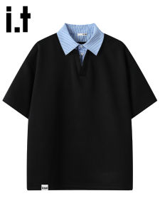 izzue | Áo Thun Polo Cổ Henry Sọc