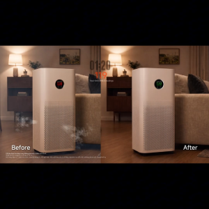Xiaomi Máy lọc không khí | Mijia Smart Air Purifier 6 | Cảm biến bụi | Khử trùng bằng tia UVC |Hệ thống lọc composite năm lớp | Tỷ lệ loại bỏ vi-rút H1N1 đạt 9999% | Lọc cả căn nhà chỉ trong 35 phút- Chính Hãng I Khử mùi