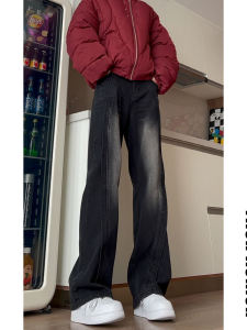 Quần Jeans Nam Ống Thẳng Phong Cách Mỹ Cổ Điển Quần Jeans Nam Xuân Thu Thời Trang Cao Cấp Ôm Dáng Quần Jeans Thường Ngày