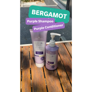 BERGAMOT® Color Care Purple Set ชุดแชมพูและครีมนวดม่วง สำหรับผมโทนอ่อน/ผมฟอกสี