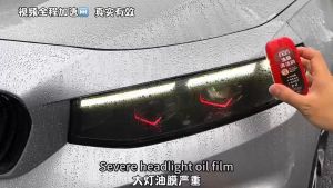120ML Automotive Oil Film Cleaning Brush Hydrophobic Glass Coating Protection Windshield Rain Repeller Car Glass Window Cleaning Board Car Glass Oil Film Cleaner with Reusable Foam Sprayer Oil Film Cleaning Brush