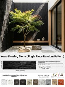 BEIQIVI | Waterproof UV Protection Faux Stone Background Wall Mountain Style