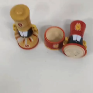 Wooden Haldi & Kumkum Boxes Set | Hand-Painted Haldi Kumkum Holder | Return Gift | Navaratri | Diwali | Set of 1