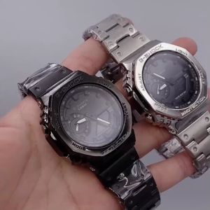 G นาฬิกาผู้ชาย 2 ระบบ ดิจิตอล และ อนาล็อค รุ่น GM-B2100D เหล็กทั้งเรือน เข็มมีพรายน้ำ ขนาด 42 มม ฟังชั่นครบ แถมกล่องคาสิโอฟรี