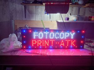 LED sign/tulisan lampu fotocopy