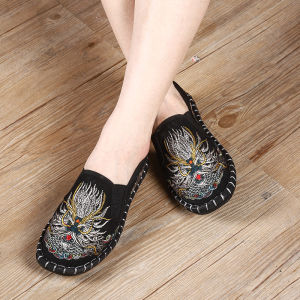 Breathable Summer Mens Cloth Shoes with Cowhide Sole and Multi-layer Sole