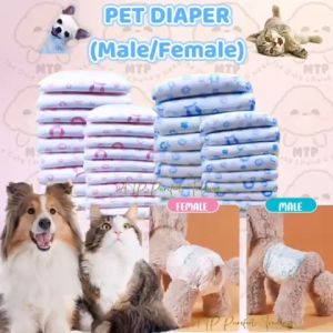 Dog & Cat Pet Diaper For Female And Male PLS READ DESCRIPTION Disposable Diaper Pants Toilet Diaper Pet Dog Pamper Absorbent Diaper