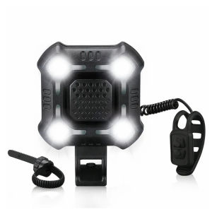 4 LEDs Bicycle Light Electric Horn 140dB Bike Bell Waterproof USB Charging Bicycle Horn Headlight Bicycle Alarm Bell