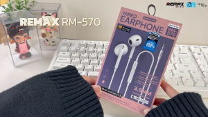 Remax Small Talk RM-570 - หูฟัง earbuds มีสาย Aux พร้อมไมโครโฟน