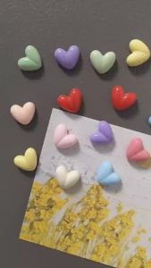 10pcs Mixed Colors Love Heart Shape Fridge Magnets Message Board Magnetic Refrigerator Sticker Room Home Decor