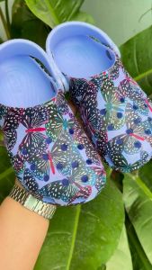 Crocs Kids Classic Butterfly Clog Moon Jelly/Multi | Original Pairs