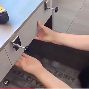 2Pcs Stainless Steel Drawer Fixing Clips Drawer Front Installation Clamps For Used As Drawer Handle