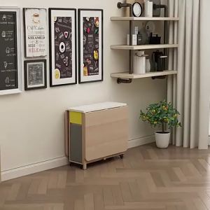 Folding Dinning Table and Chair Set Wood Space Saving Foldable Kitchen Dining Table