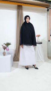 Bergo Putih & Hijab Instan Dewasa Bahan Katun Untuk Umroh